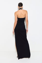 VESTIDO LONGO FRENTE UNICA E FENDA DIAGINAL COLEÇÃO VERÃO 25